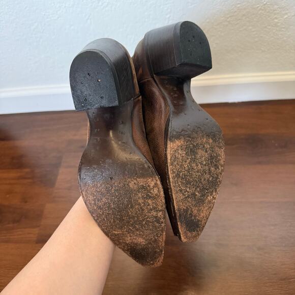 Vintage Y2K Dan Post 3208 Maria Women's Western Cowboy Boots Brown Leather 8M - Picture 6 of 9